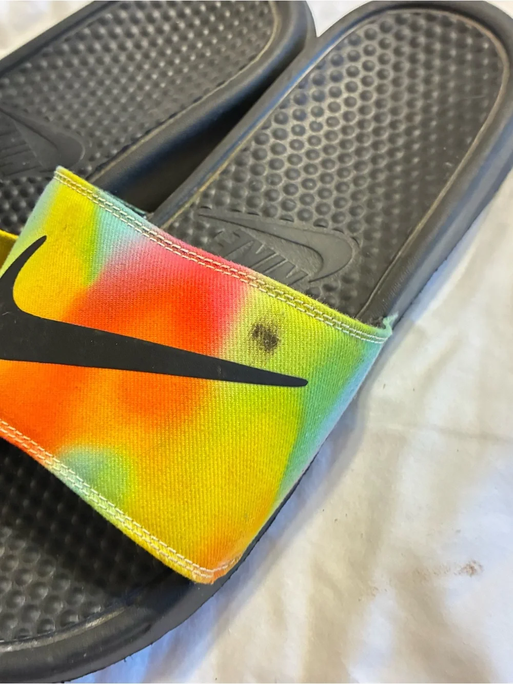 Nike Women’s Tie-Dye Slide Sandals - Black/Multicolor